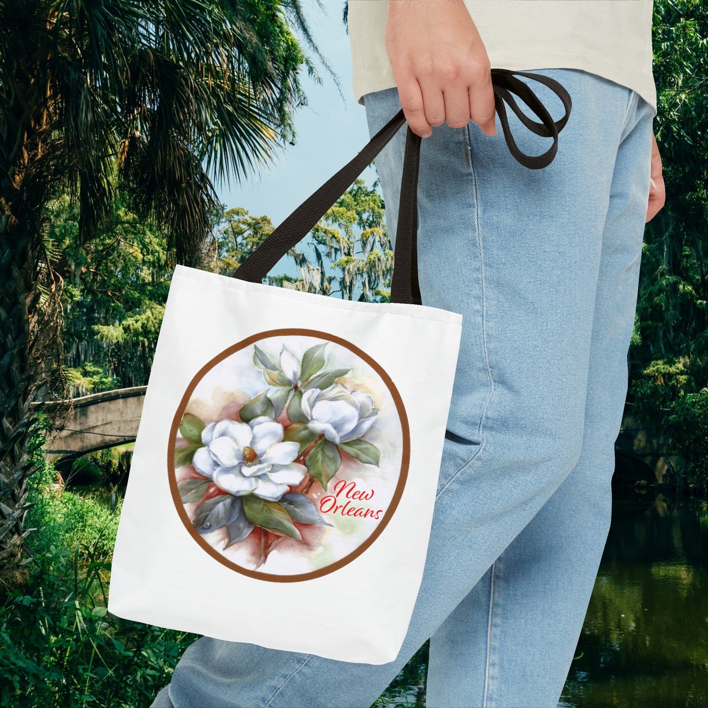 New Orleans Summer Magnolias Shopping Tote Bag