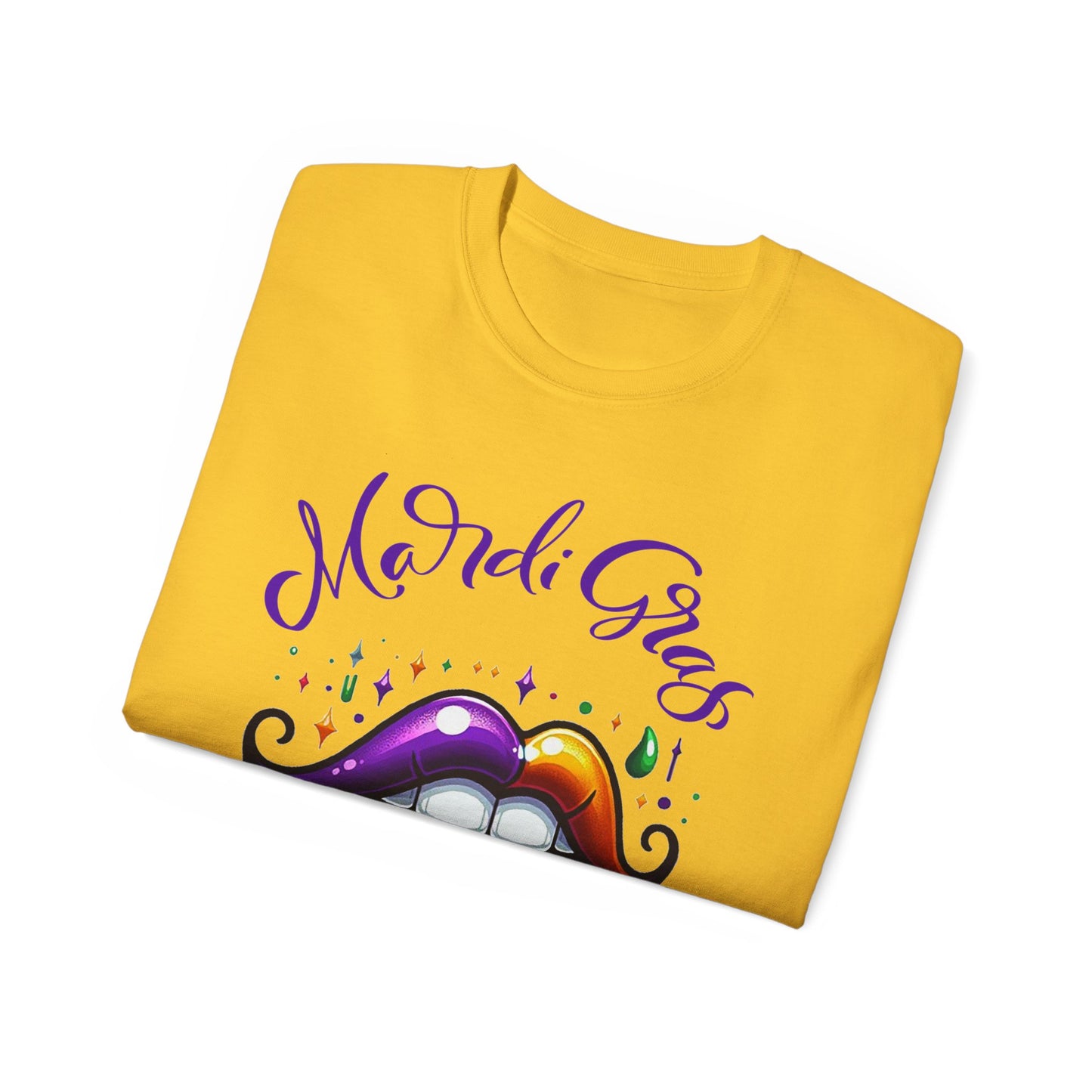 Womens Mardi Gras Beads T-Shirt: "Kiss Me" Collection