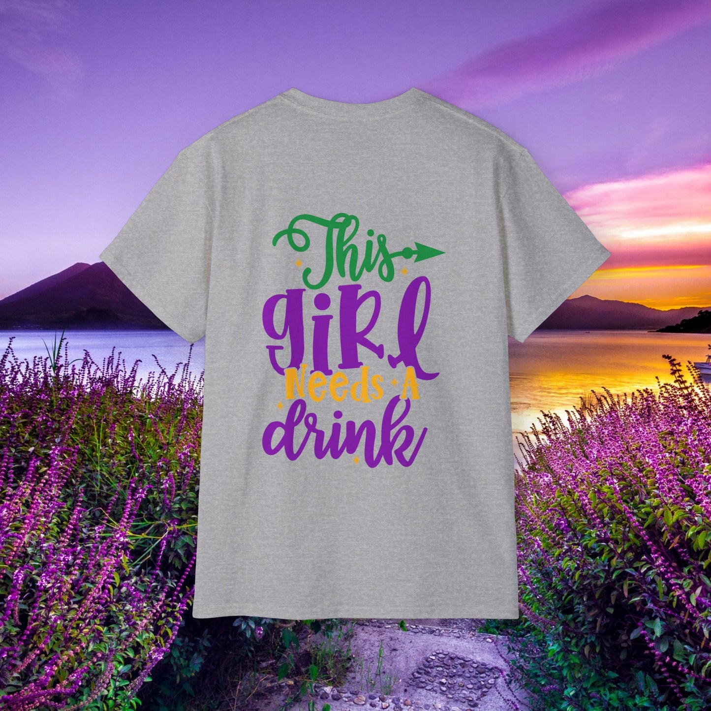 Womens Mardi Gras Top Hat T-Shirt: "Kiss Me" Collection