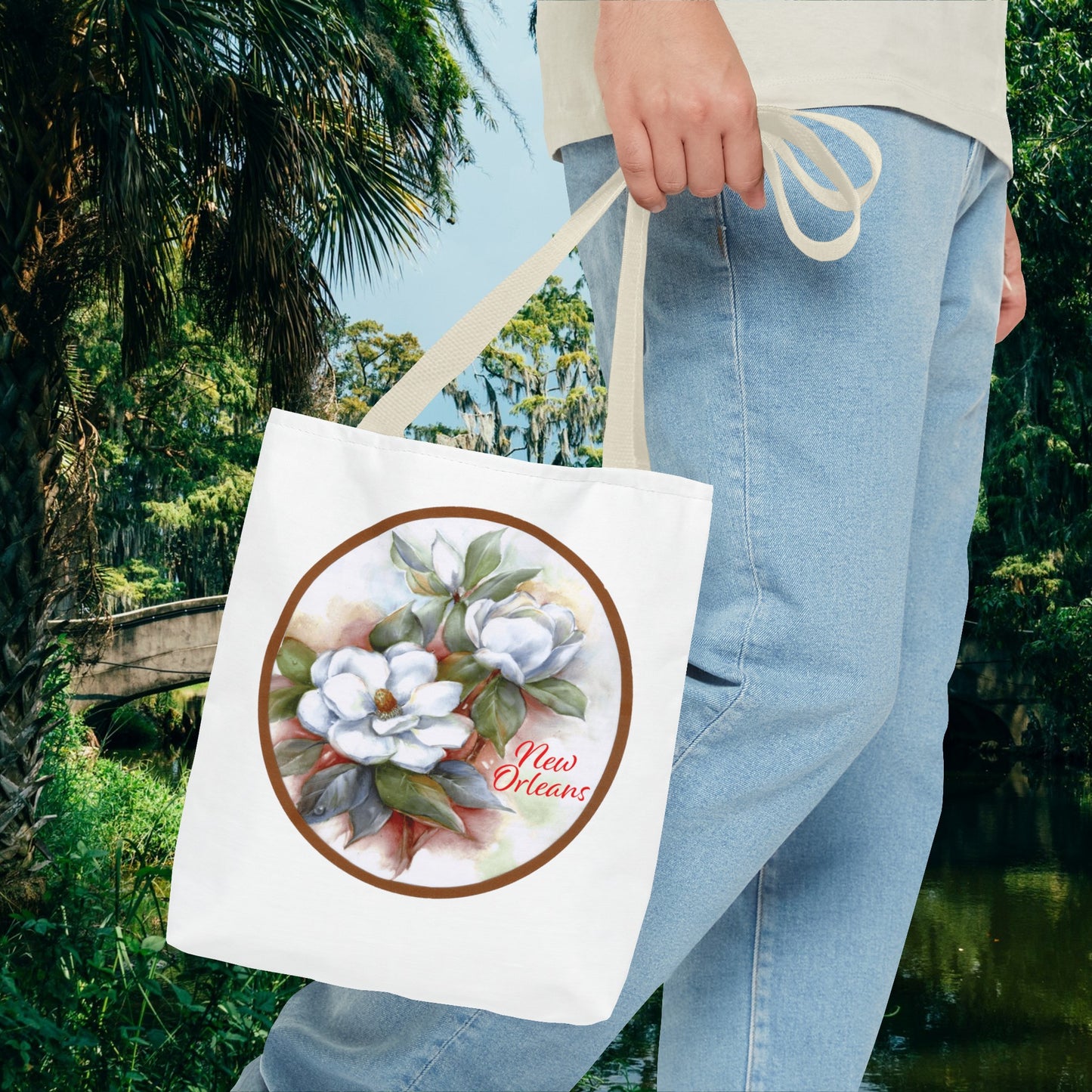 New Orleans Summer Magnolias Shopping Tote Bag