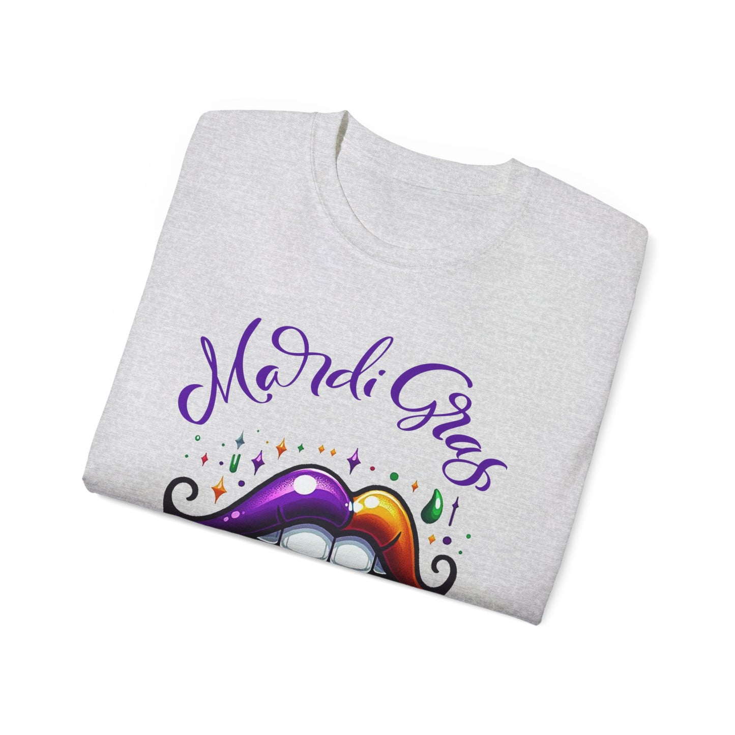 Womens Mardi Gras Beads T-Shirt: "Kiss Me" Collection