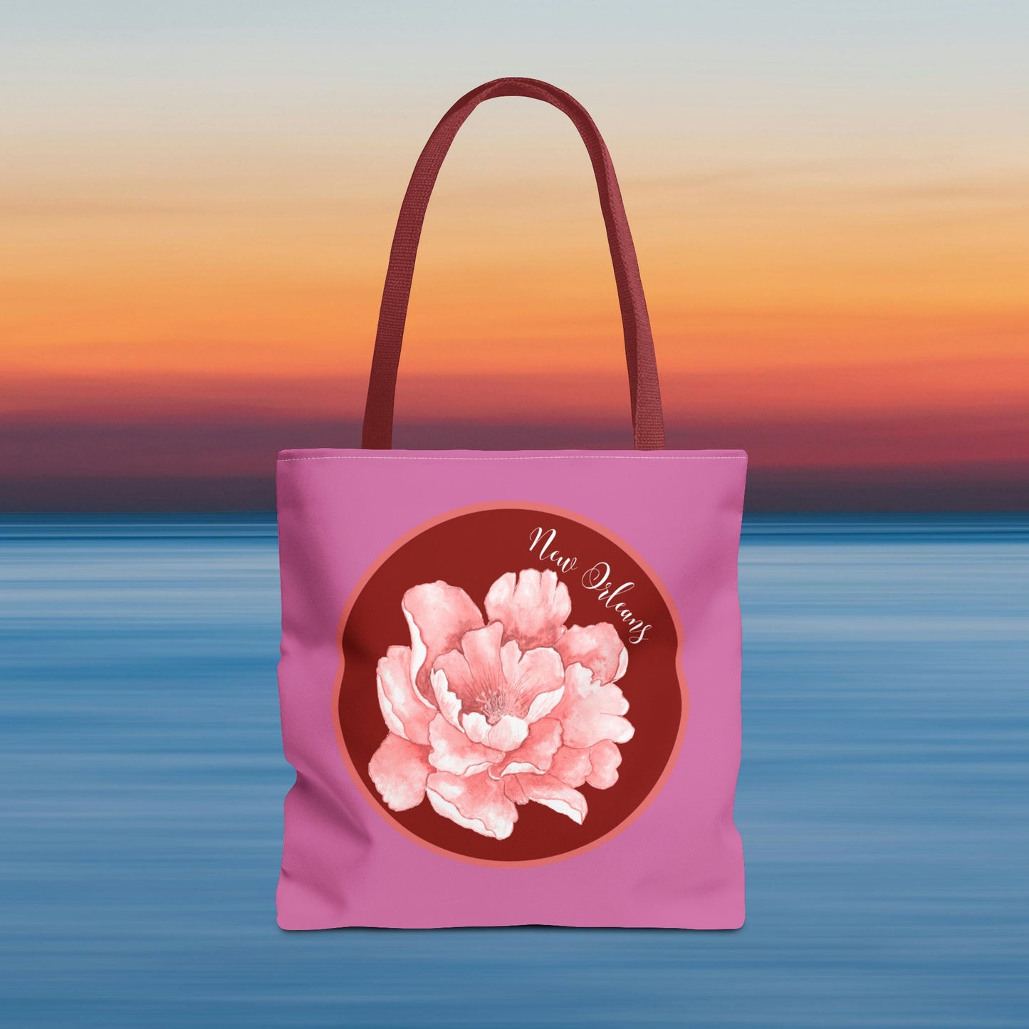 New Orleans Summer Peony Flower Shopping Tote Bag