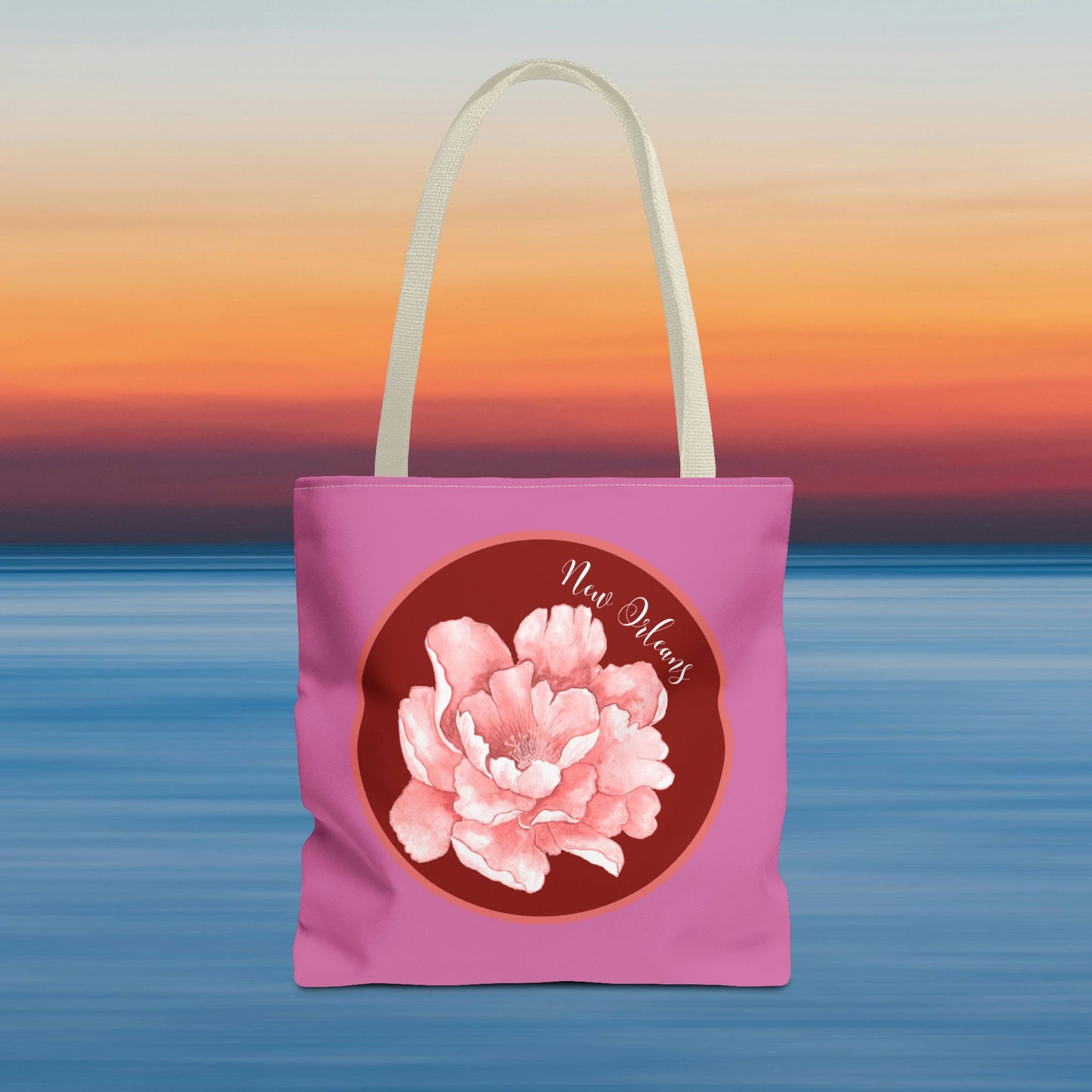 New Orleans Summer Peony Flower Shopping Tote Bag