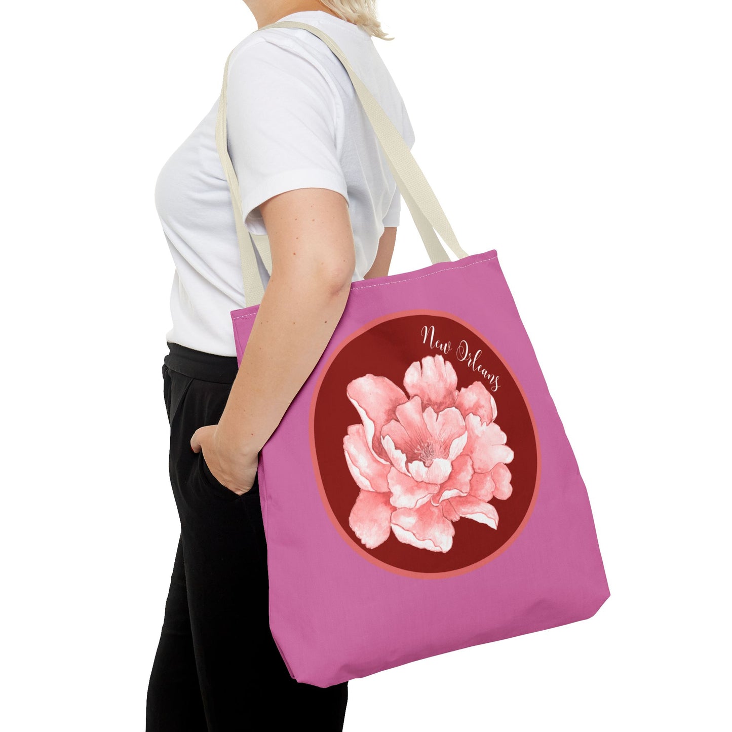 New Orleans Summer Peony Flower Shopping Tote Bag