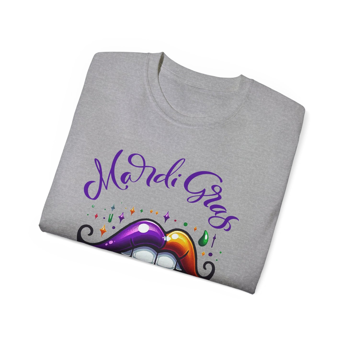 Womens Mardi Gras Beads T-Shirt: "Kiss Me" Collection