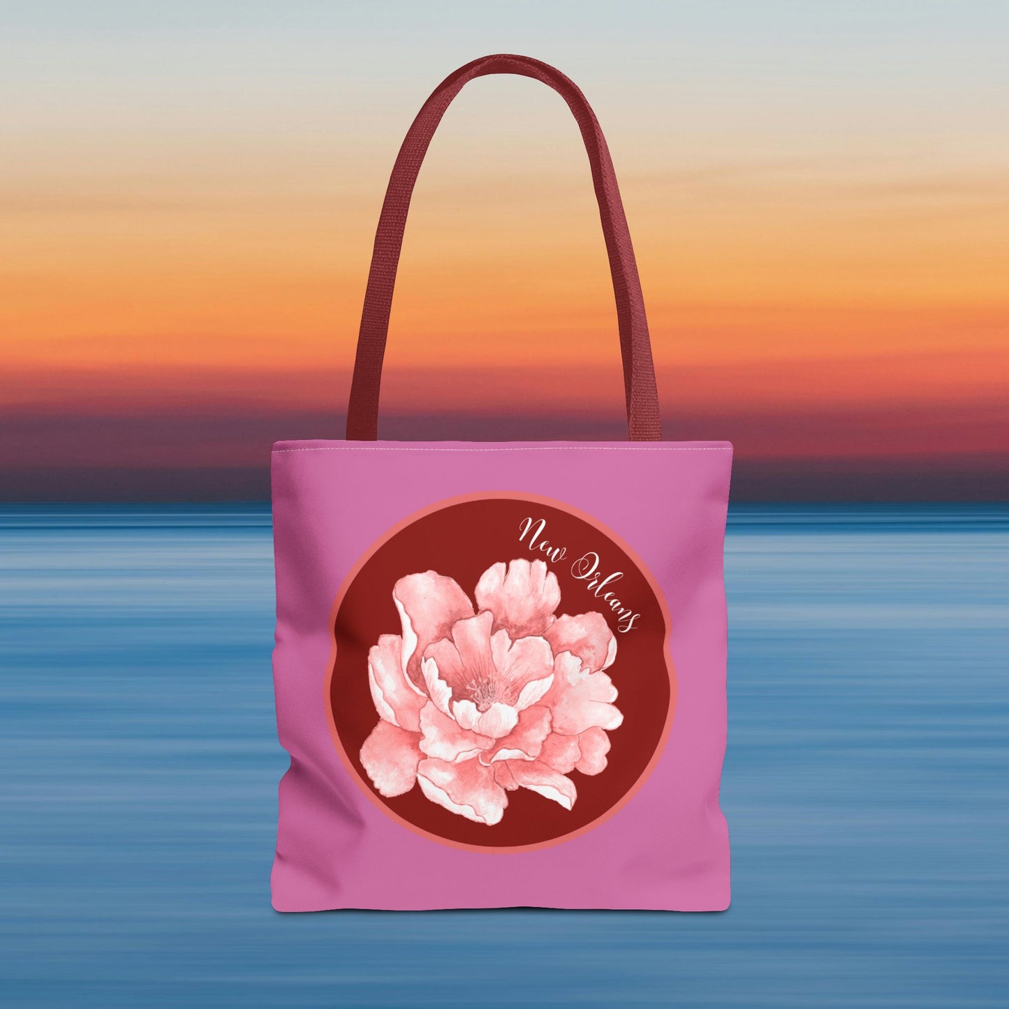 New Orleans Summer Peony Flower Shopping Tote Bag