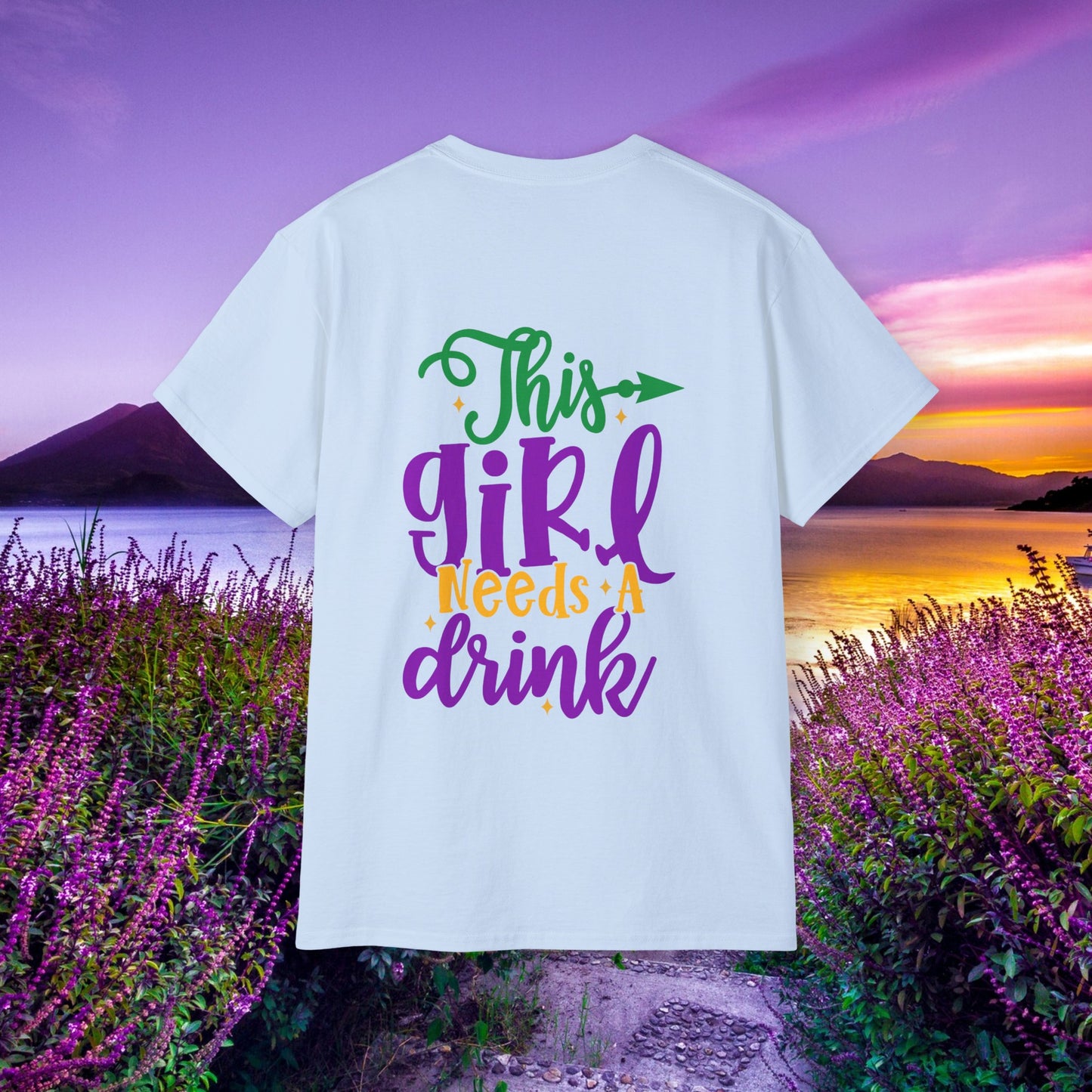 Womens Mardi Gras Top Hat T-Shirt: "Kiss Me" Collection