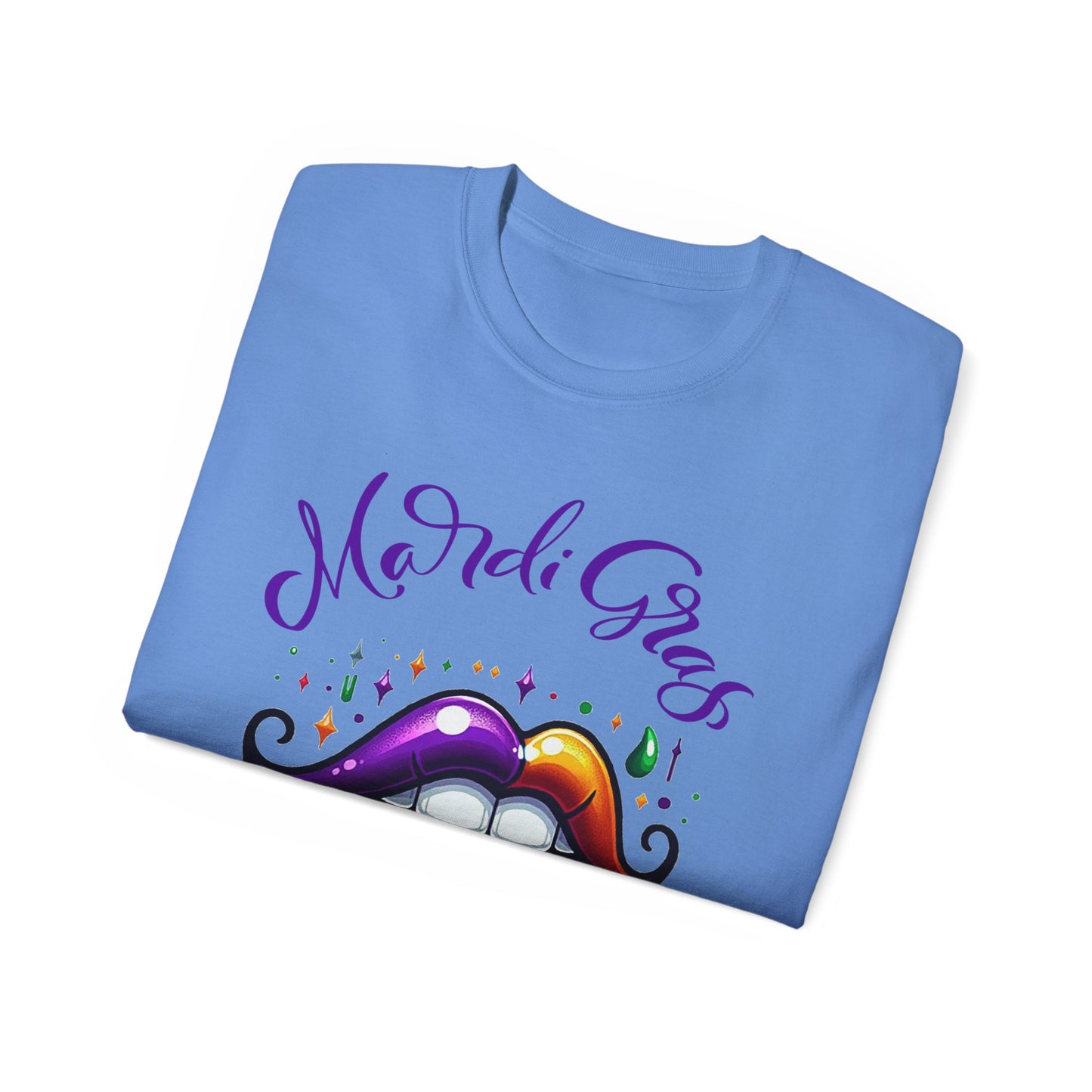 Womens Mardi Gras Beads T-Shirt: "Kiss Me" Collection