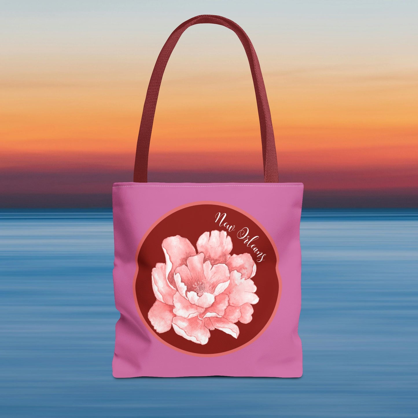 New Orleans Summer Peony Flower Shopping Tote Bag