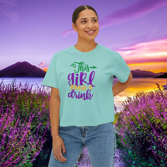 Mardi Gras Women's Boxy Tee