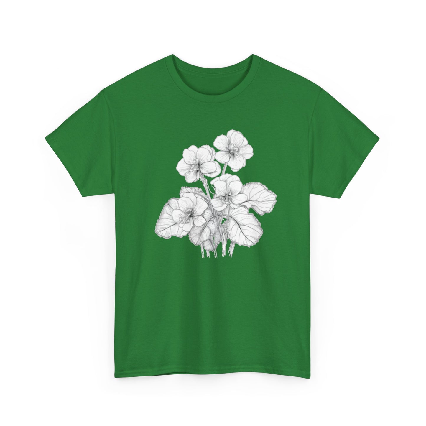 Exotic Wildflowers Vintage Floral Unisex Heavy Cotton T-Shirt