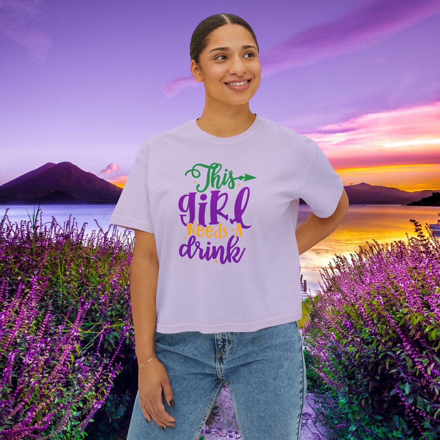 Mardi Gras Women's Boxy Tee