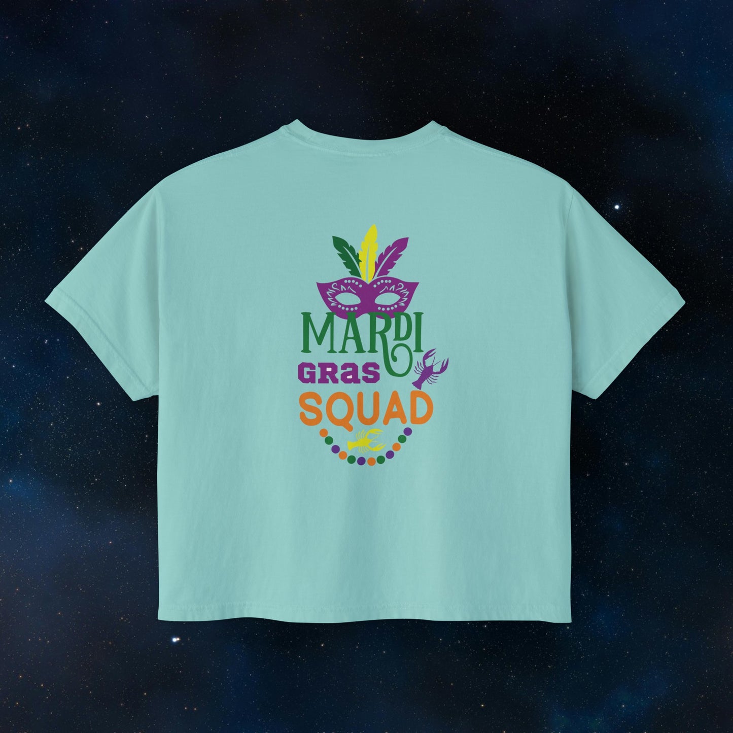 Mardi Gras Queen Boxy Tee: "Kiss Me" Collection