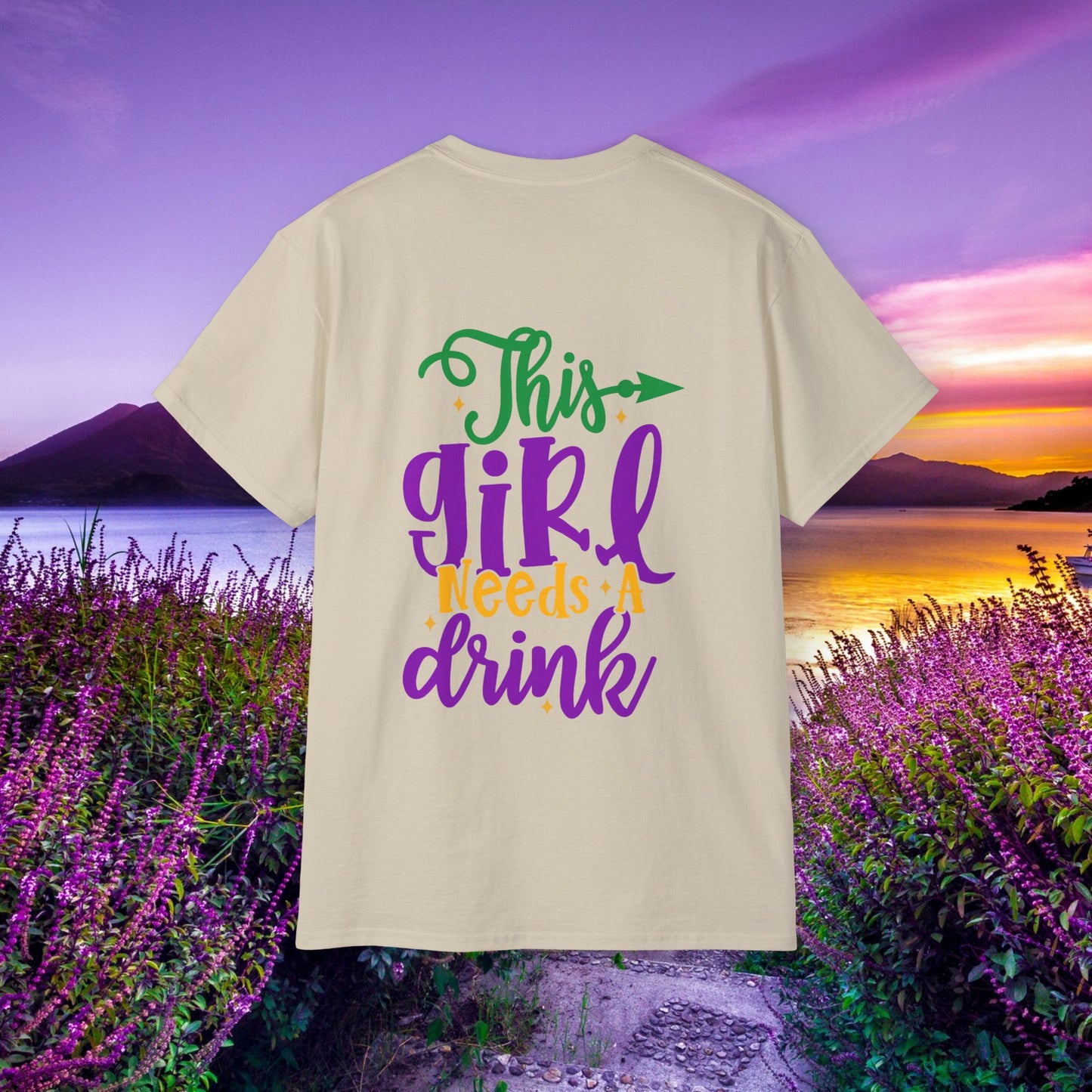 Womens Mardi Gras Top Hat T-Shirt: "Kiss Me" Collection