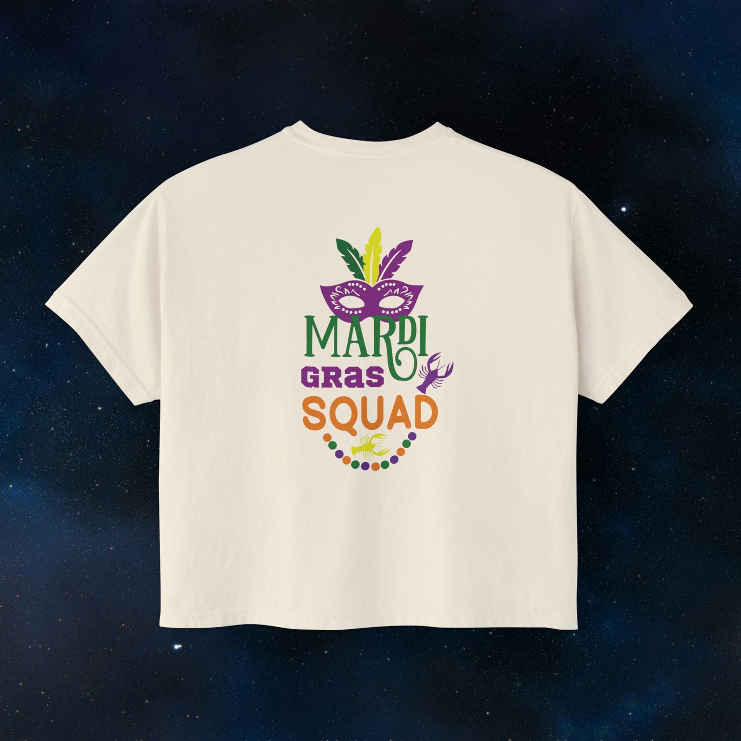 Mardi Gras Queen Boxy Tee: "Kiss Me" Collection