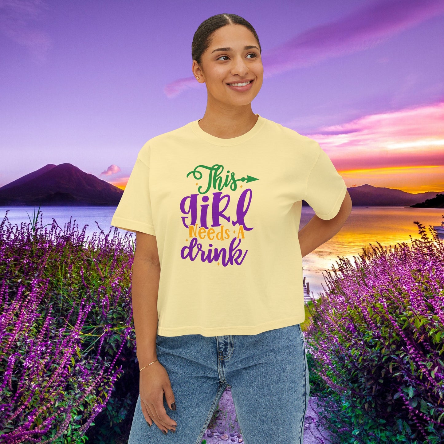 Mardi Gras Women's Boxy Tee