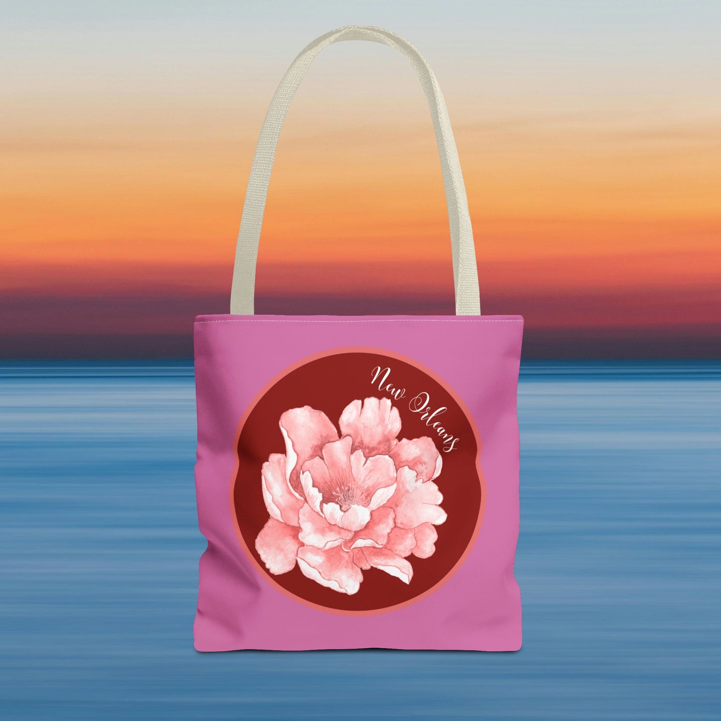 New Orleans Summer Peony Flower Shopping Tote Bag