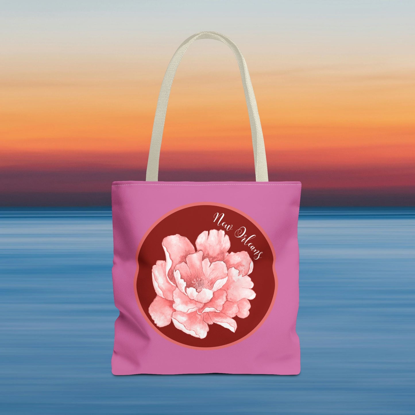 New Orleans Summer Peony Flower Shopping Tote Bag