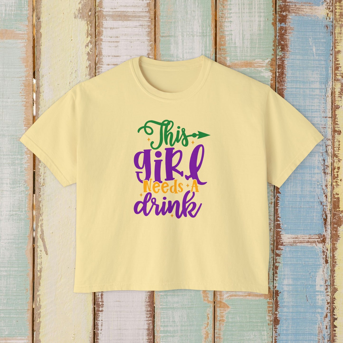 Mardi Gras Women's Boxy Tee